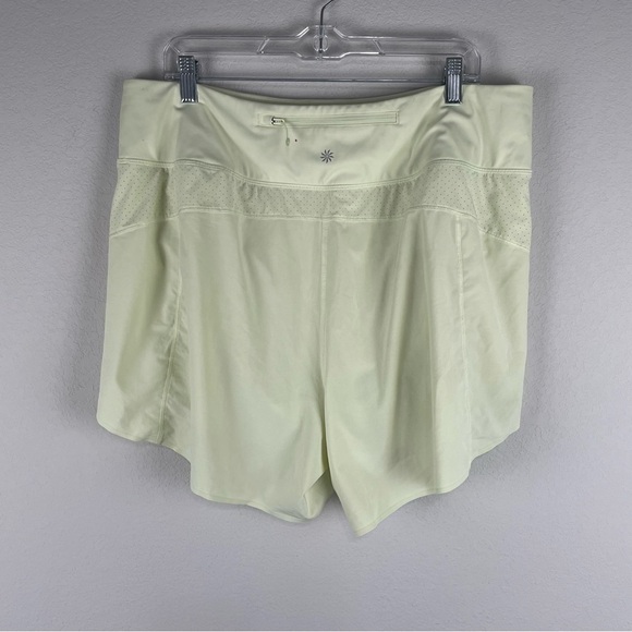 Athleta Pale Yellow Run With It 4.5” Athletic Athleisure Shorts Size 1X - Picture 2 of 8